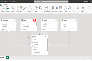 Data Model View in Power BI