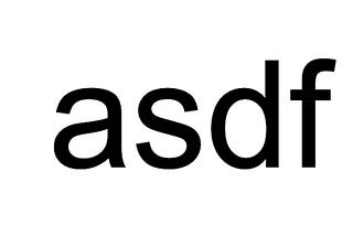 asdf, a must-have for every programmer