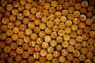 A surface covered in pennies