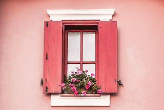 Beautiful pink window as a metaphor for your window of stress tolerance