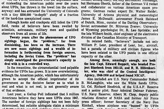 Journalist Mike Culbert’s Multi-Part UAP Articles from Nov. 1967