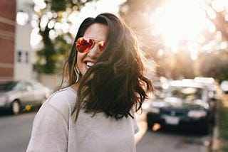Friendly young woman
