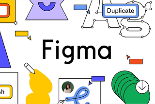 Figma Community illustration with the word Figma at the center and other functionalities depicted