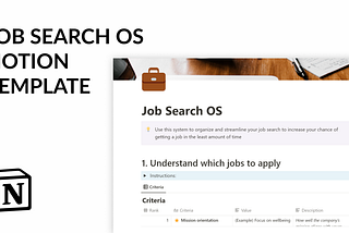 Notion Template for Job Applications and Job Search
