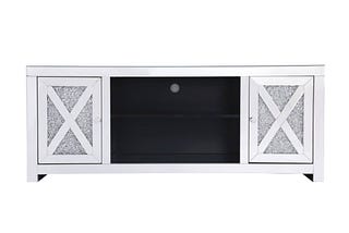 Contemporary Crystal Mirrored TV Stand | Image