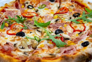 Pizza with the best toppings.