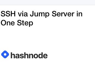 SSH via Jump Server in One Step