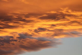 Clouds painted in golden color