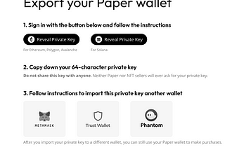 Exporting Paper Wallets to Metamask