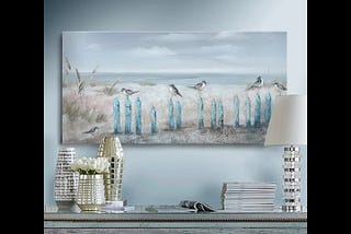 amatop-ocean-beach-wall-art-3d-framed-hand-painted-seascape-oil-painting-perching-bird-canvas-artwor-1