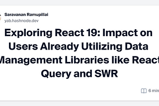 React 19 Impact on Data Management Libraries