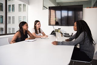 Females in a meeting