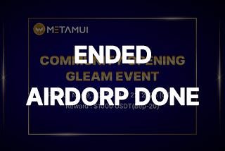 MetaMUI Community Opening Gleam Event Winner Announcement