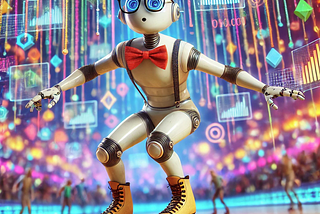Urkel Bot on Roller Blades