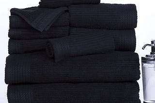 lavish-home-ribbed-100-cotton-10-piece-towel-set-black-1