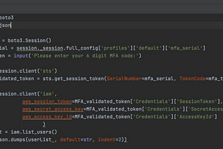 Using MFA with AWS using Python and boto3