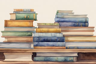 A stack of books on AI and machine learning, arranged in a neat row, with "Machine Learning for Absolute Beginners" by Oliver Theobald prominently displayed
