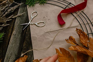 Creating a Simple holiday wreath from home