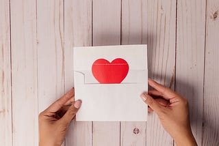 Card inside envelope