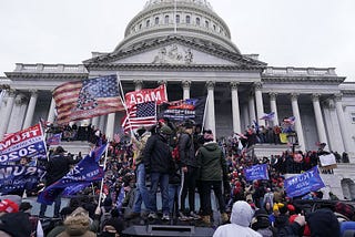 Hordes of Trump supporters besiege the Capitol January 6, 2021.