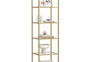 vasagle-6-tier-glass-shelf-standing-glass-bookshelf-narrow-gold-ulgt500a01-1