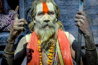 The writer pictures a ‘witch doctor’ like figure.