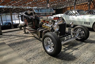 A Ford Model a Hotrod with an Engine from a Corvette, Which I Found in… Crimea