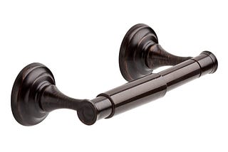 Hand-Crafted Bronze Toilet Paper Holder by Amish Blacksmiths | Image