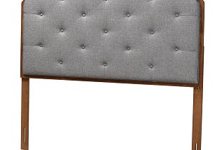 Mid Century Modern Shanti Walnut Upholstered Headboard | Image