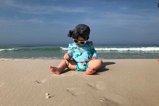 Baby's first beach trip