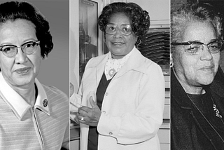 Da esquerda para a direita: Katherine Johnson, Mary Jackson e Dorothy Vaughan. Composição via Marie Claire Brasil. Imagens via arquivos da NASA. Todos os direitos reservados.