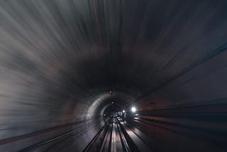 Train tracks tunnel
