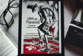 Someone’s ebook copy of the book Crime and Punishment as translated into English