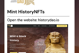 Mint Your Success On HistoryDAO
