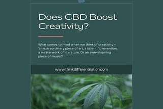 Does CBD boost creativity?