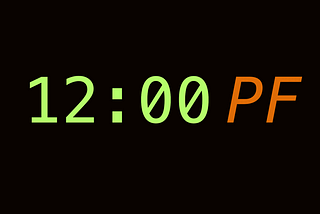 blinking 12:00 midnight power failure error on black background