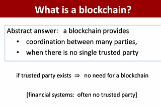 Lecture 1 of Stanford’s Intro To Blockchain Course