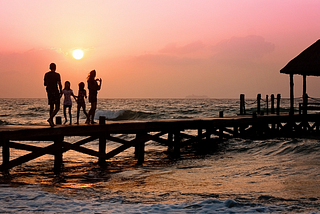 Happy Family enjoying a holiday.