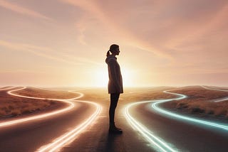 Image of a woman looking lost and wondering how to find direction in life with purpose.