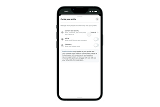 New Reddit Profile Content Controls