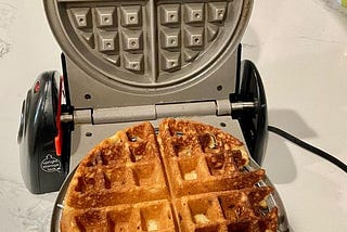 Super Secret Gluten-Free Sugar-free waffles (practically compressed air)