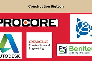 Dawn of Construction Bigtech Ecosystems