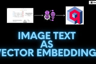 Generate vector embedding from image text(optical characters)