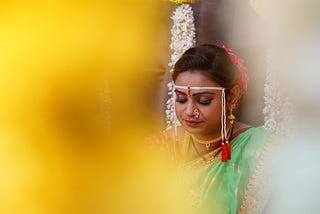 An Indian woman on her wedding day