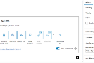 jetformbuilder user interface