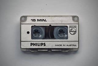 An old-school analog dictation device