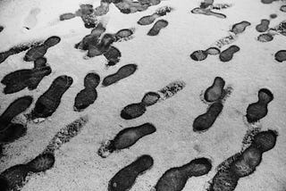 Footprints on sand