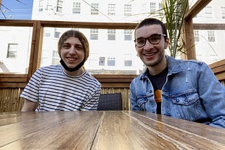 Ben and Hart outside Asian Box