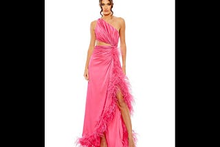 mac-duggal-one-shoulder-keyhole-detail-with-feather-lining-hot-pink-size-1
