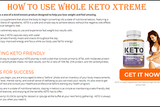 Whole Keto Xtreme CANADA Reviews: Price, Work, Ingredients, Benefits, official website